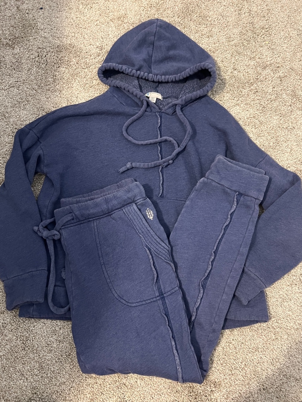 FP Movement by Free People Navy Blue Hoodie & Joggers Set
